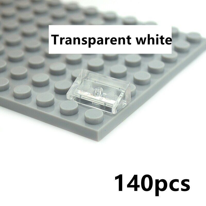 140pcs DIY Building Blocks Figure Smooth Bevel Bricks 1x2 Educational Creative Size Parts Compatible With 85984 Toy for Children