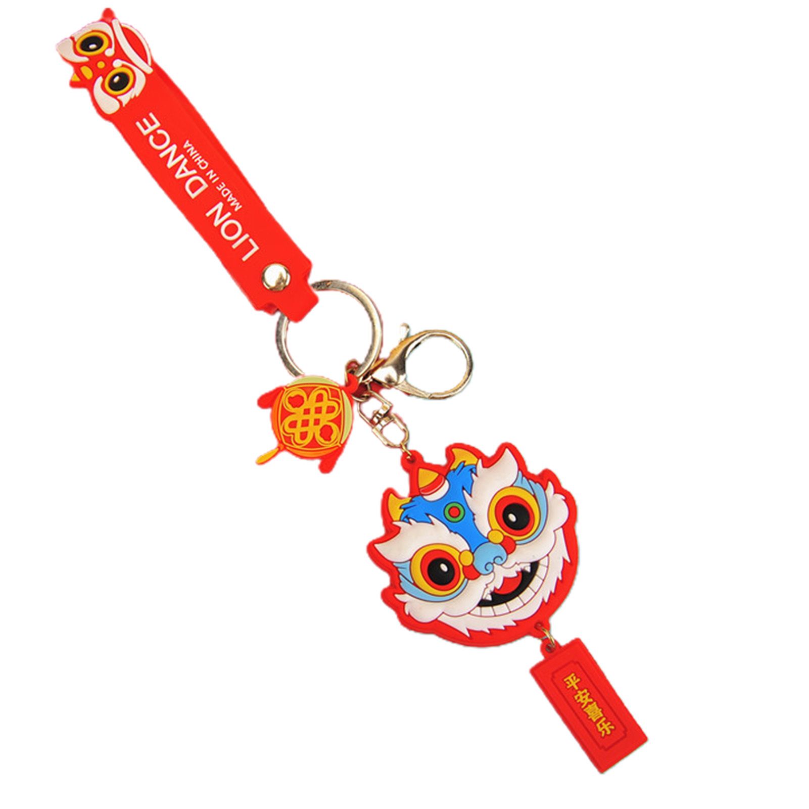 Lion Dance Key Chain Vivid Appearance Couple Bag Car Lion Dance Pendant