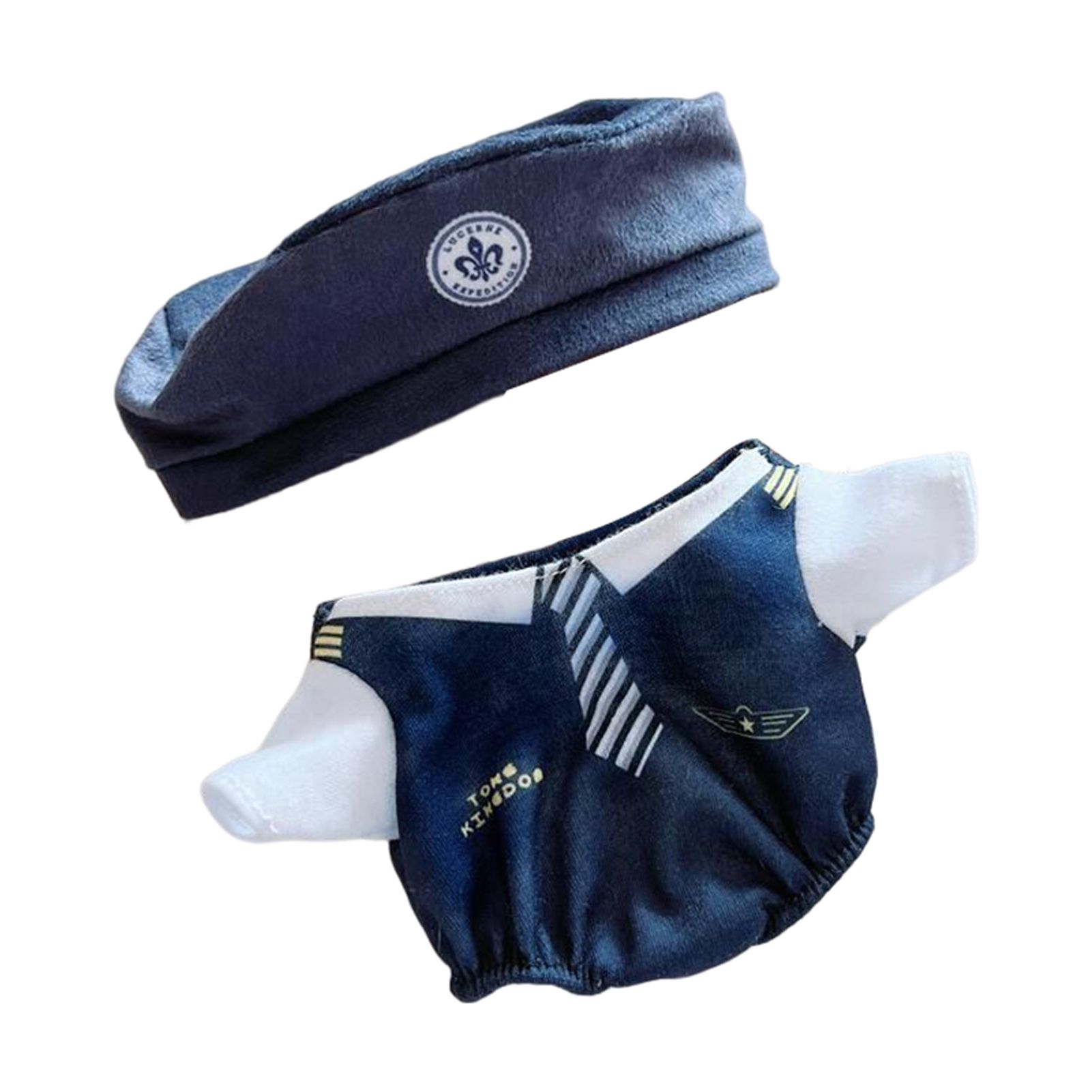 Childrenworld Blue Bodysuit Fine Workmanship Doll Navy Blue Jumpsuit Hat