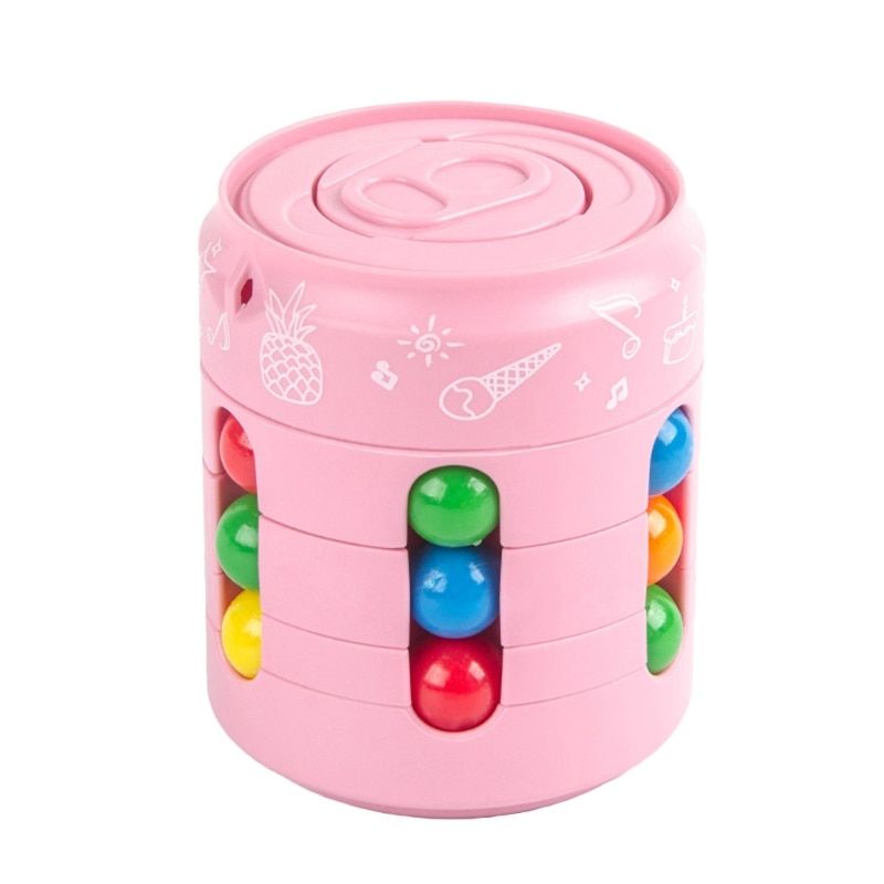 U50F 1Set Blue/Green/Orange/Pink Brain Developmental Toy Pegged Puzzles 3D Bean Cube Crawling Educational Fingertip Toy