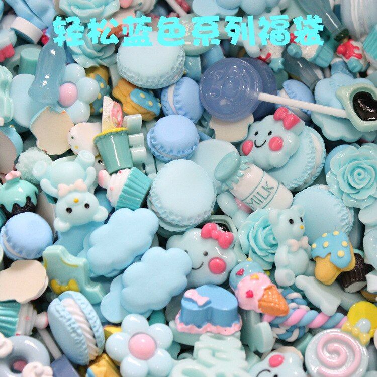 Addition Slime Supplies Case Decoration for Slime Filler Miniature Resin Cake Fruits Candy Chocolate Kids Toys Halloween Gift E