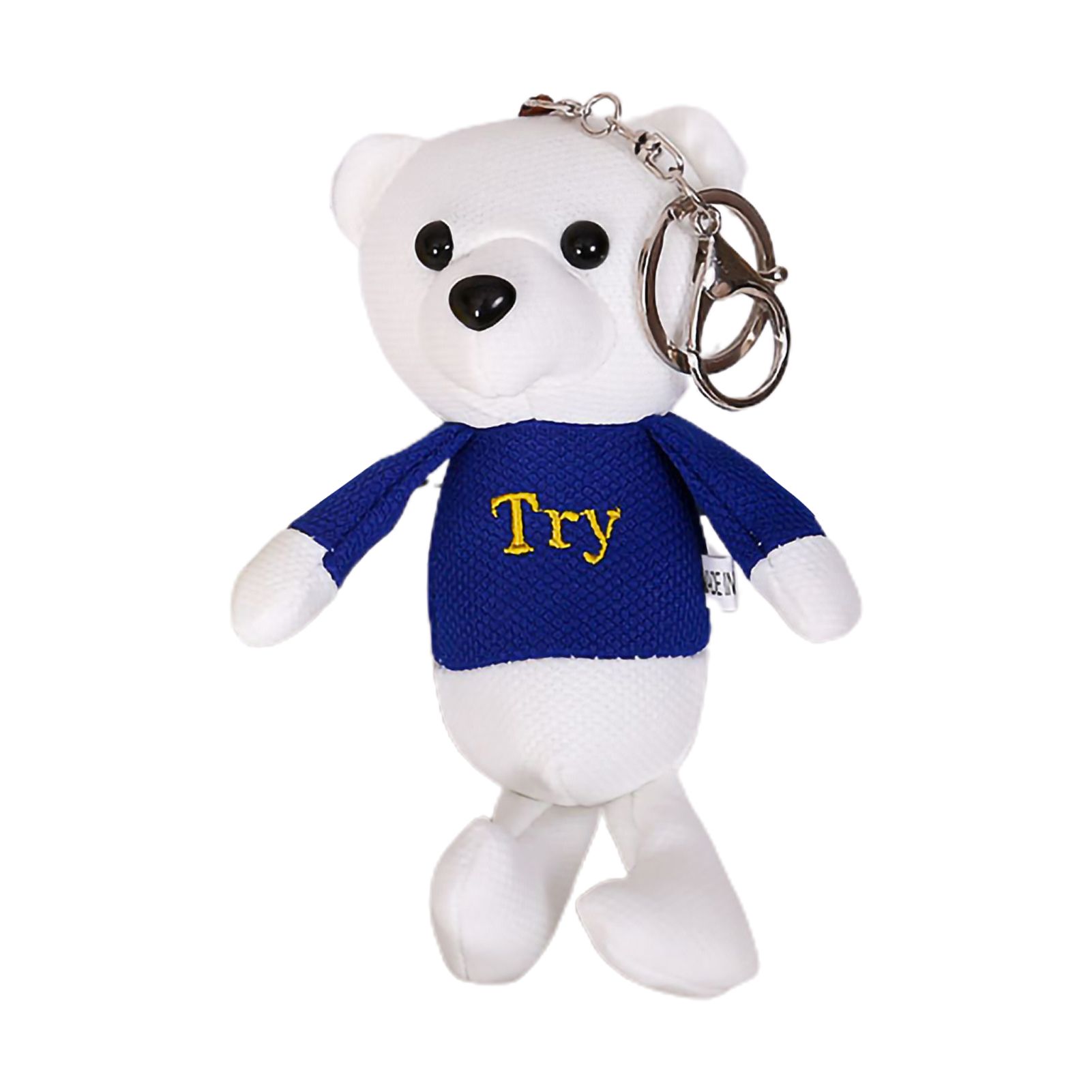 High Simulated Cartoon Pendant Smooth Surface Lightweight Mini Bear Plush Pendant for Decoration