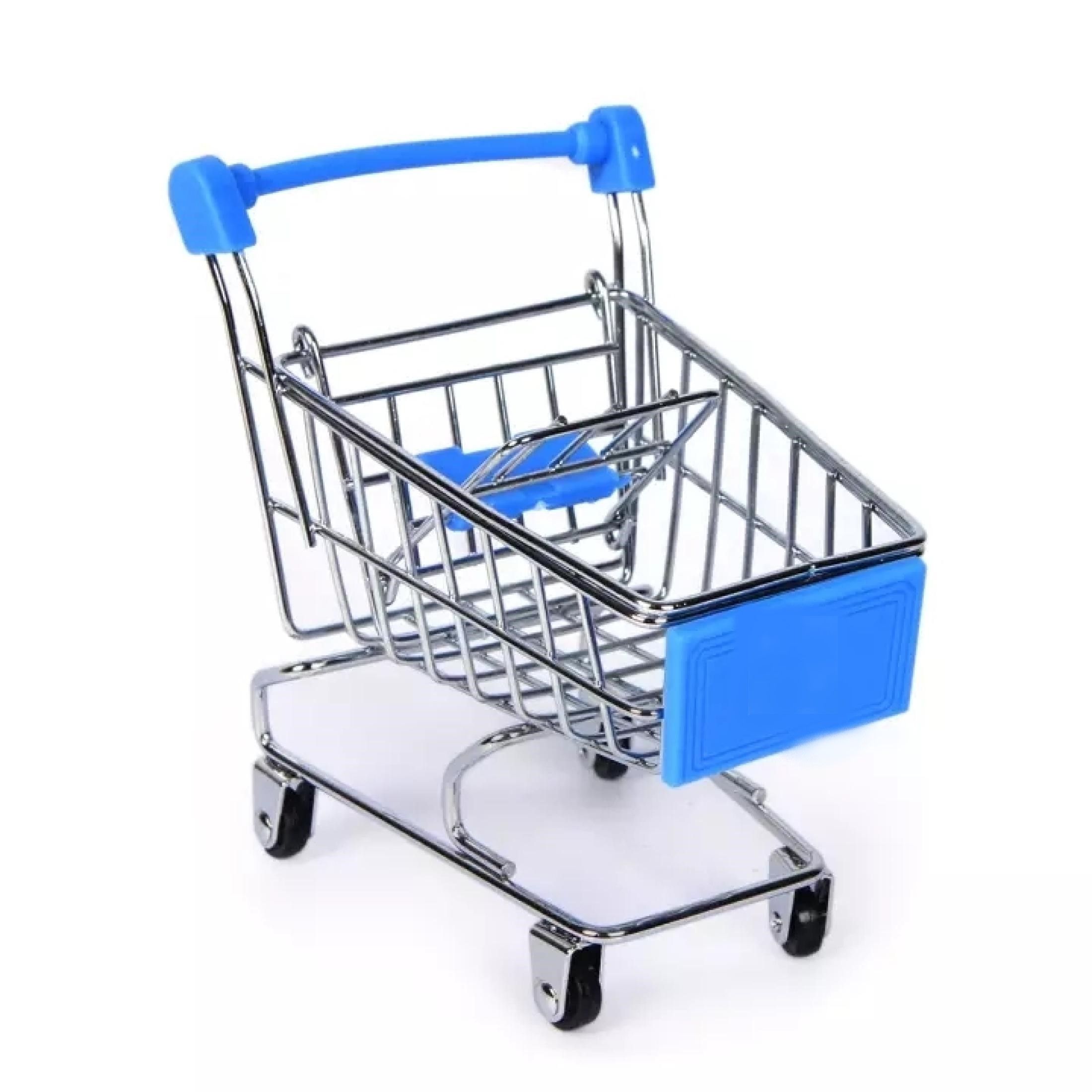 Creative Supermarket Mini Shopping Cart Trolley Metal Simulation Kid Toy