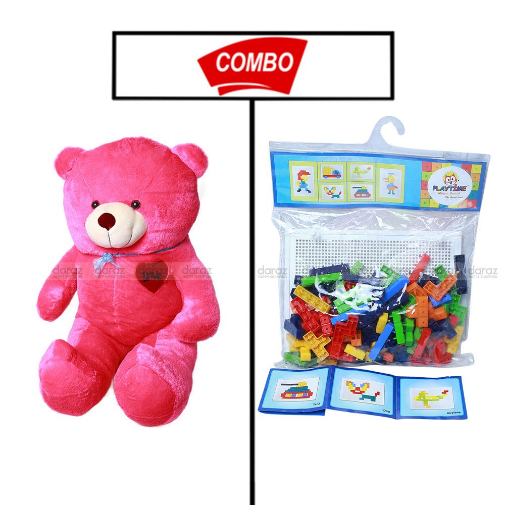 1 PCS TEDDY AND 1 PCS WONDER BORD TOY FOR YOUR BABY