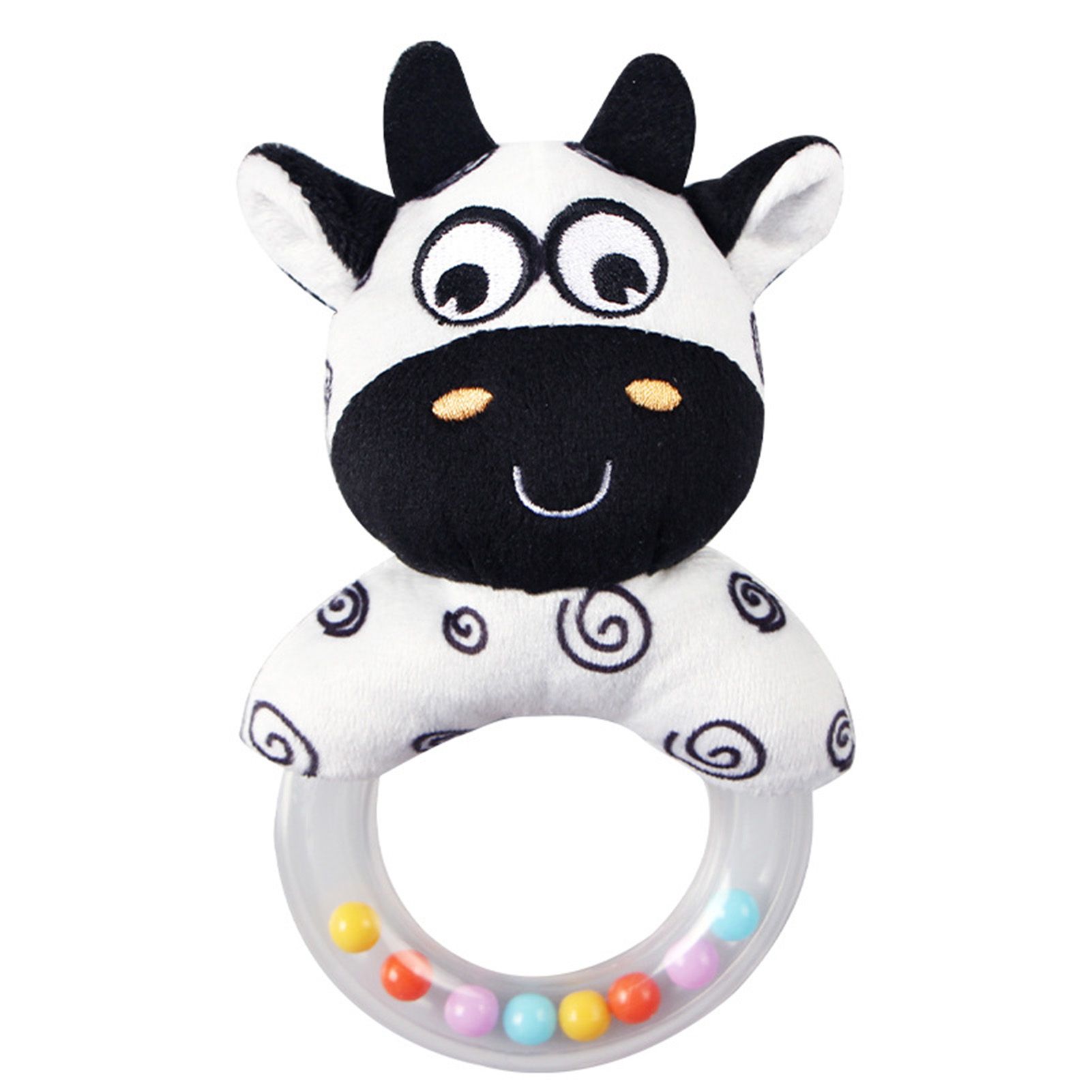 Toddler Doll Cartoon Shape Hand Grasping Ball Rattle Bell Toy