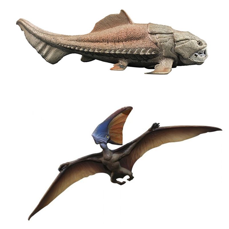 2 Pcs Plastic Dinosaur Pterosaur Figure Toy Model Toys Kids Children Boys Gifts 22.5x9cm & 20x8.5x9.4cm