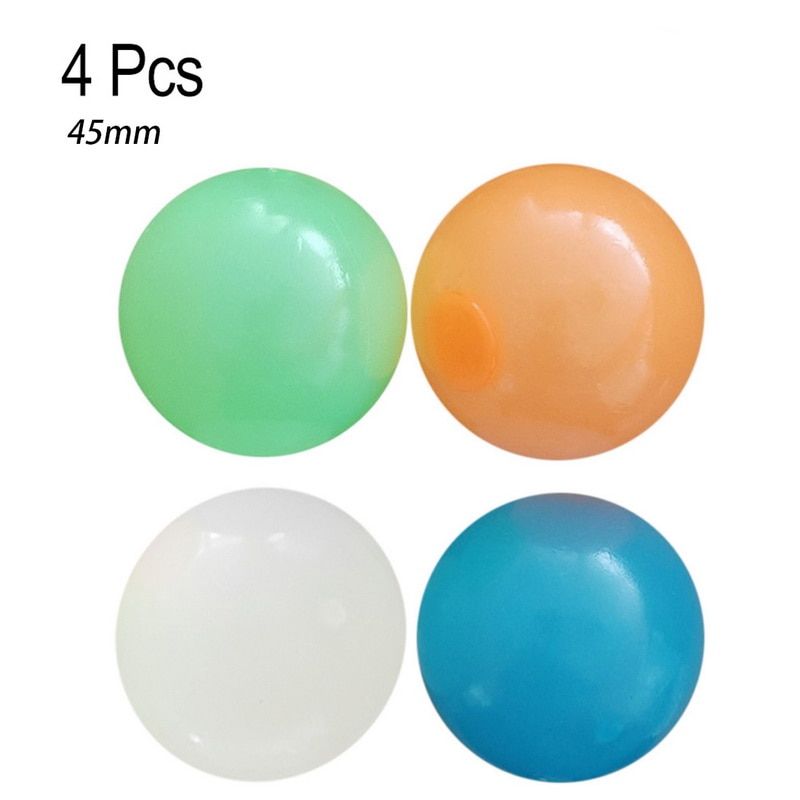 Stick Wall Ball Fluorescent Squash Xmas Sticky Target Balls Decompression Throw Fidget Toy Kids Gift Novelty Stress Relief