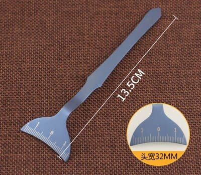 Lying silkworm gauge stainless steel titanium alloy short handle graduated Double eyelid tool