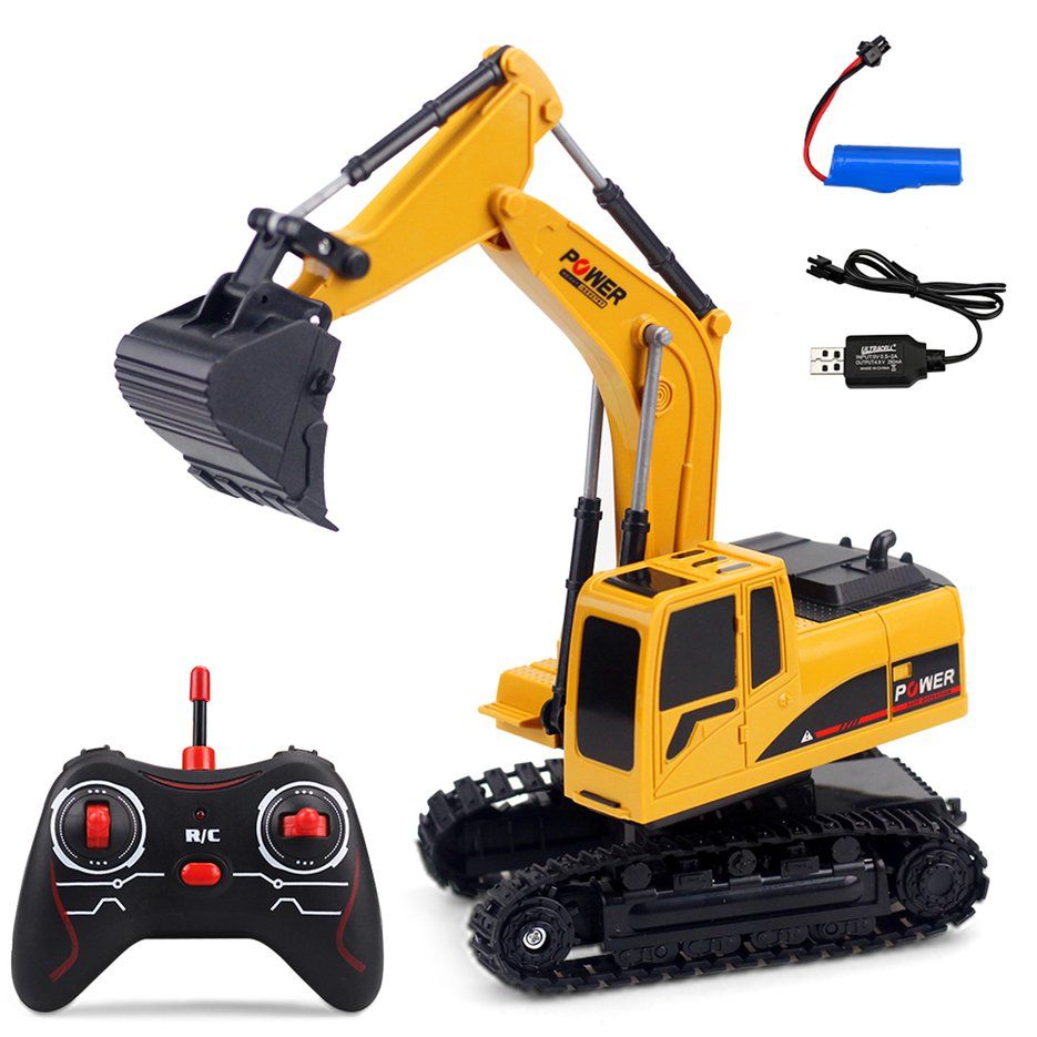 OU 258-1 1/24 2.4G 6CH Multifunction 270 Degree Rotation Plastic Remote Control Excavator Simulation Engineering RC Car