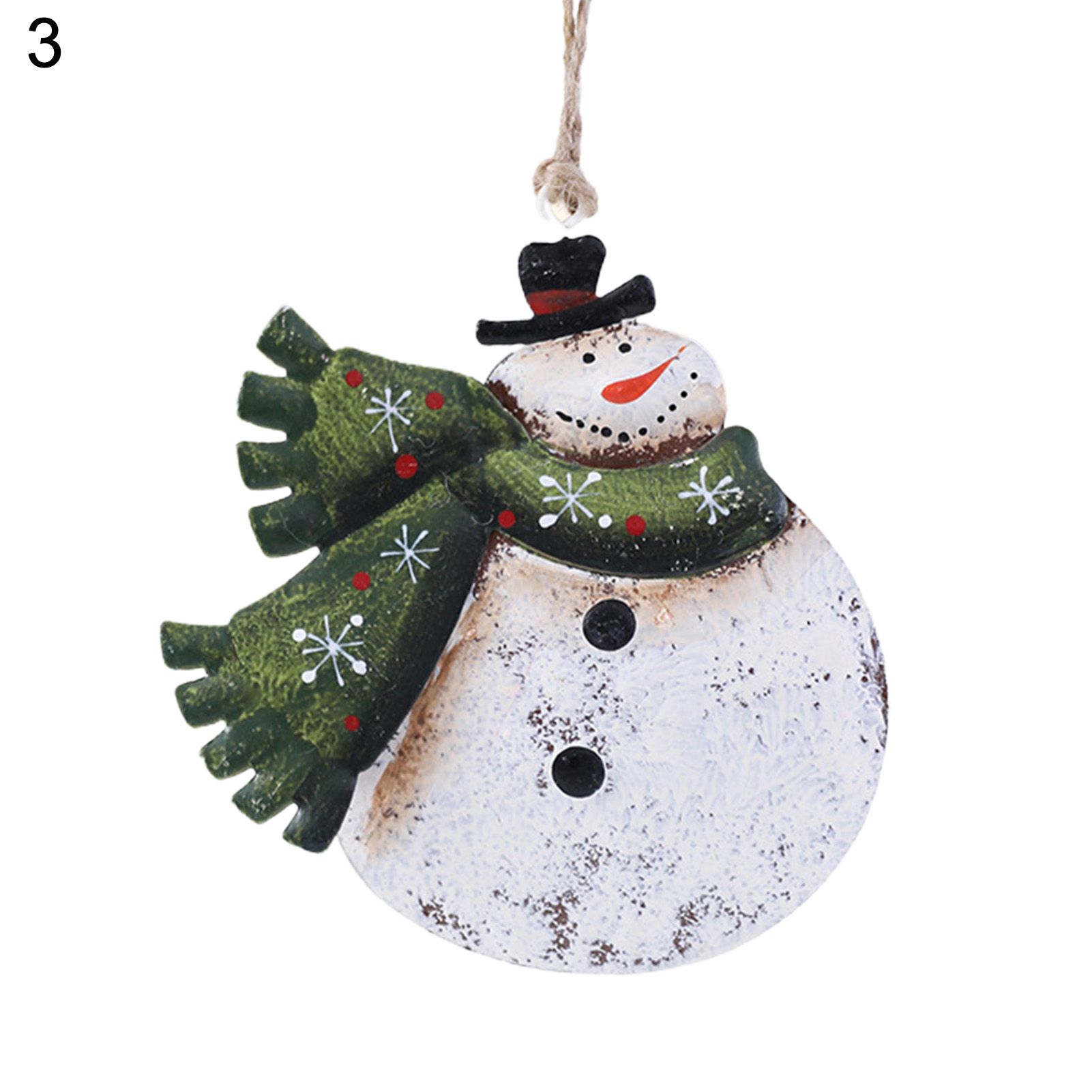 Christ Pendant Convenient Snowman with Yellow Scarf Christ Ornament