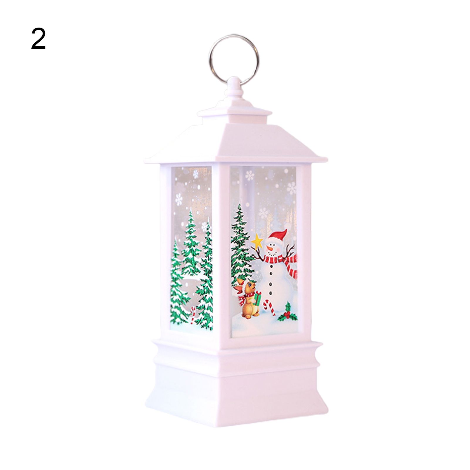 Hanging Lantern Retro Christmas Snowman Snow Globe Lantern