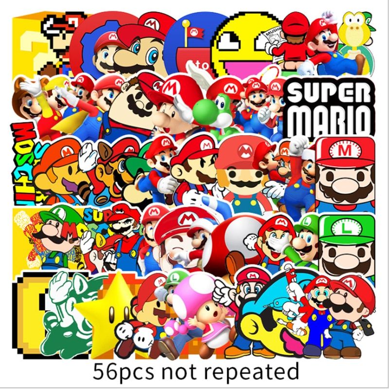 10/30/56Pcs/Set Super Graffiti Waterproof Skateboard Travel Suitcase Phone Laptop Luggage Stickers Cute Kids Girl Toys