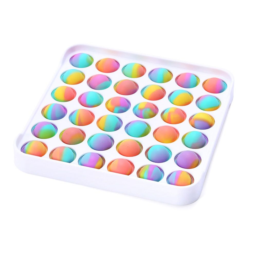 Popet Fidget Reliver Stress Toy Rainbow Push Pop Bubble Sensory Antistress Toy  Children Relieve Autism f?dhеt Тоу? поп ит