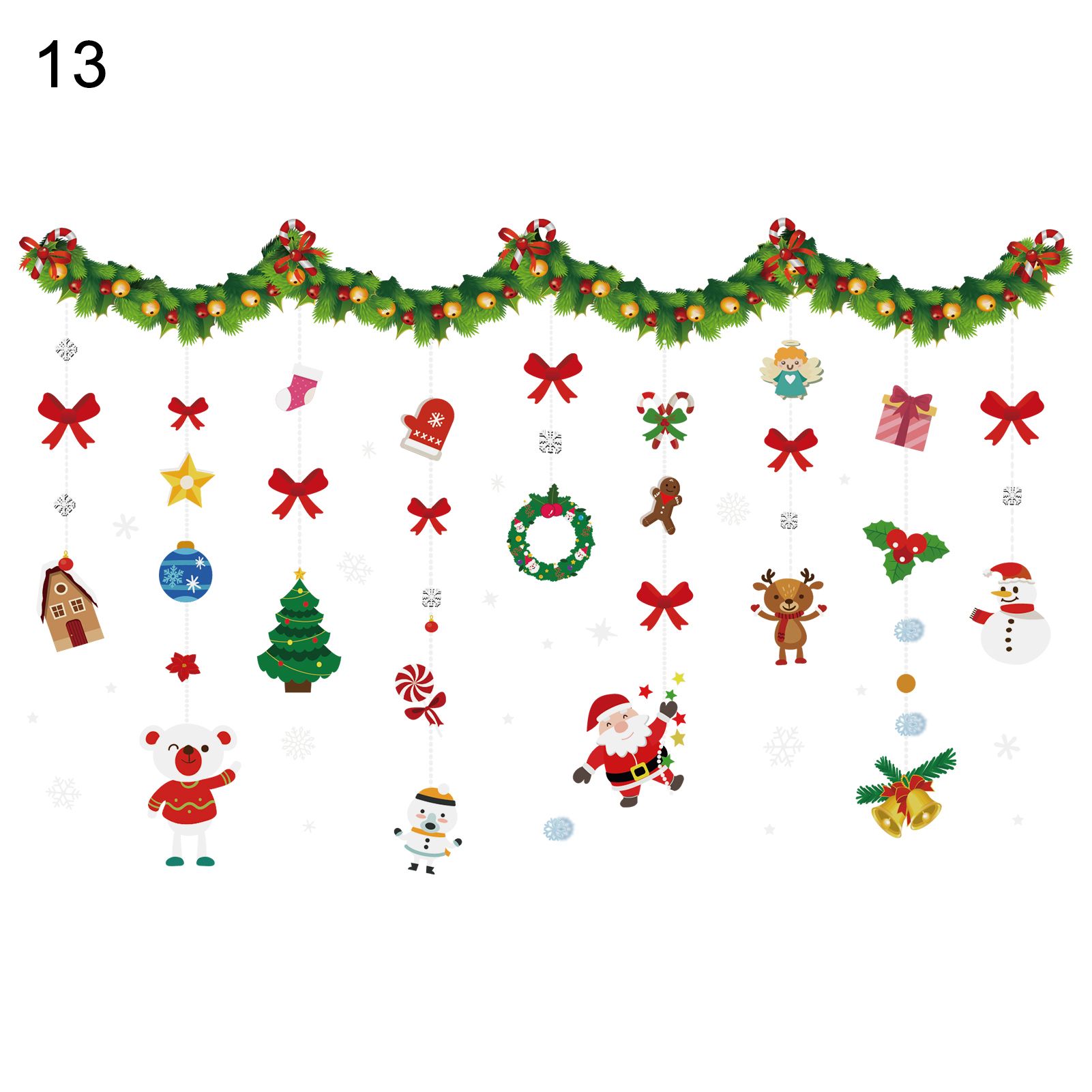 Christmas Window Stickers Cute DIY Christmas Windows Stickers Santa Claus