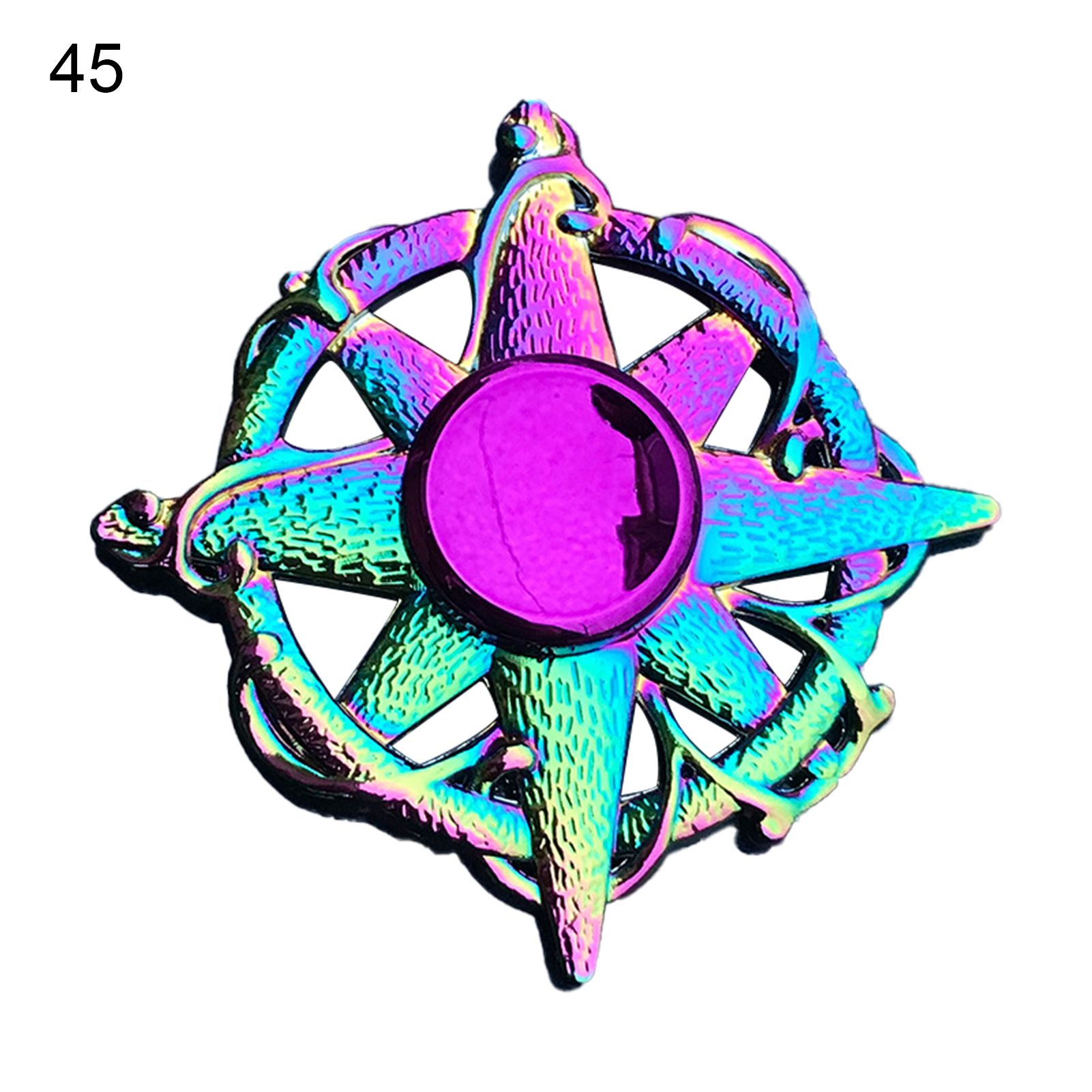 Decompression Toy Decorative Rainbow Color Finger Spinner