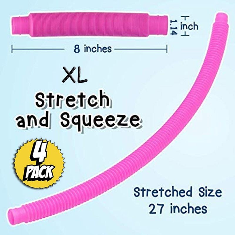 Pop Tubes XL Sensory Toys For Autistic Children , ADHD Toys for Kids Gift Strbess Relief Educational Antistress Fidget Toys