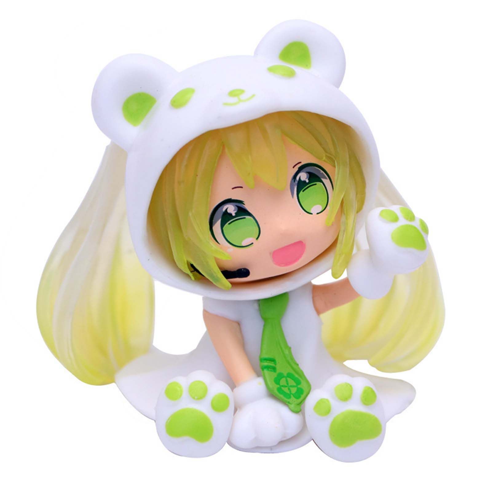 Model Doll Cartoon Character Ornament PVC Hatsune Miku Bear Figure for Car Interior Decor