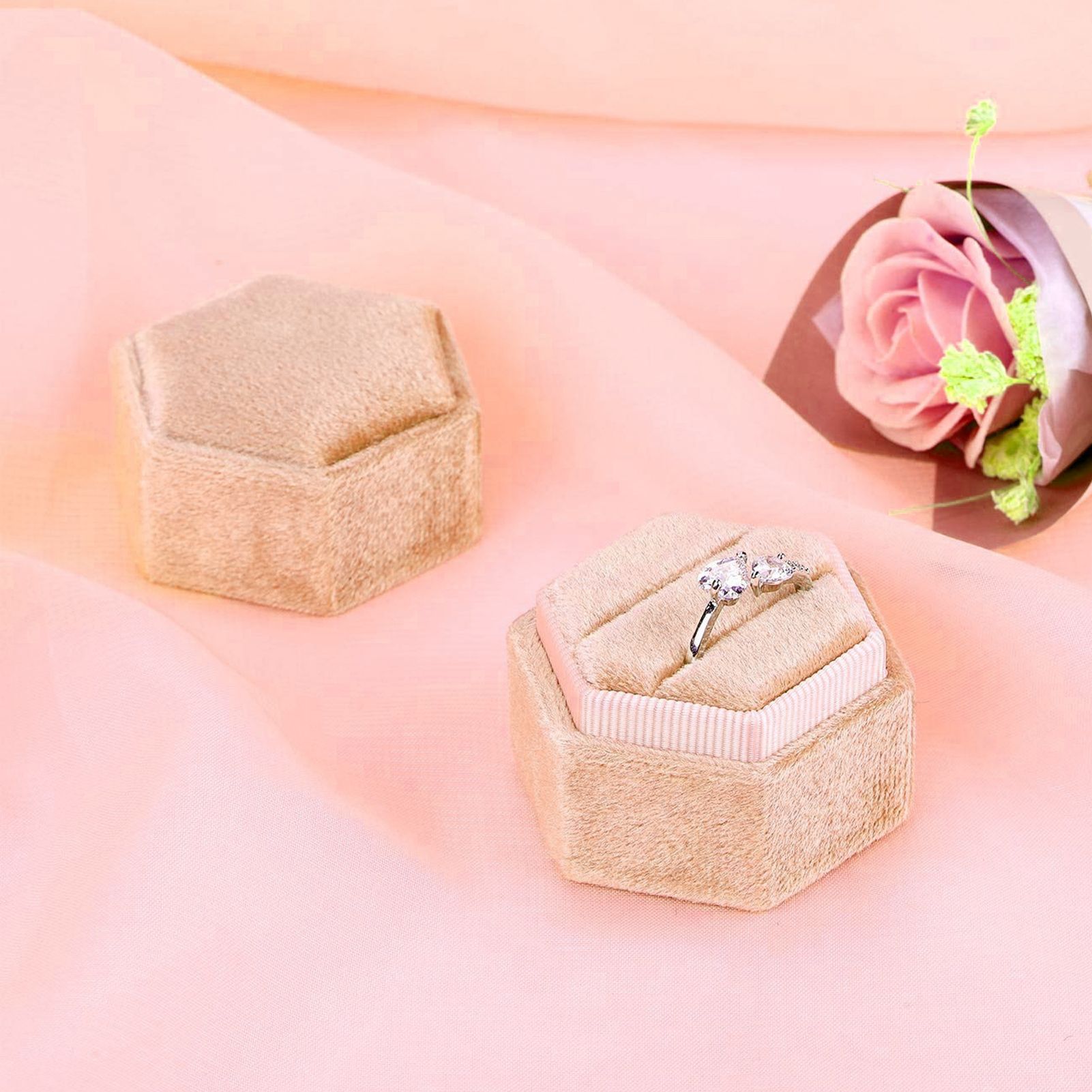 Engagement Ring Case Saving Space Display Travel Wedding Ring Case