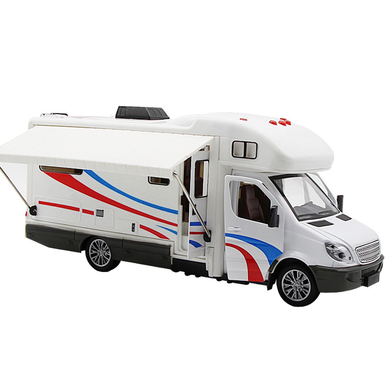 Pull-back Style Motorhome Model Sounding Openable Door Simulated Motorhome Model Toy for Kindergarten