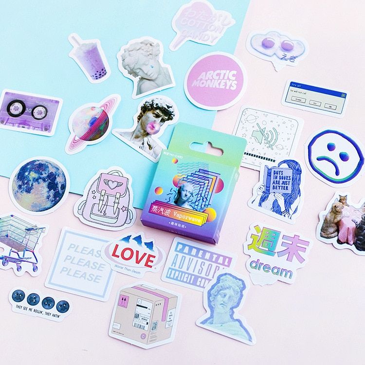 40Pcs/Pack Chrysanthemum Stationery Stickers Doodling Travel DIY Sticker Car Motorcycle Luggage Laptop Bike Scooter Toys
