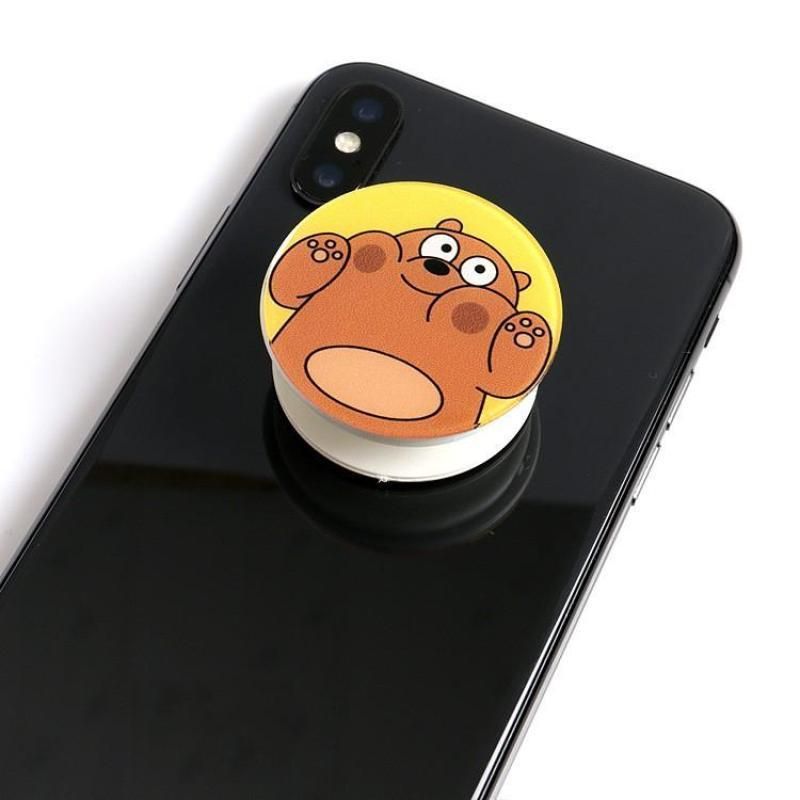 Air Bag Pop socket We Bare Bears Expanding Stand Holder Phone Holder Universal Desk Mobile Ring Creative Universal Phone Stand Gasbag Bracket