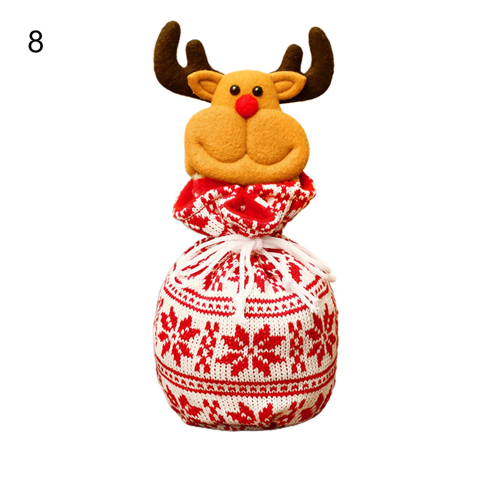 Gifts Pouch Lovely Drawstring Design Xmas Plush Candy Bag