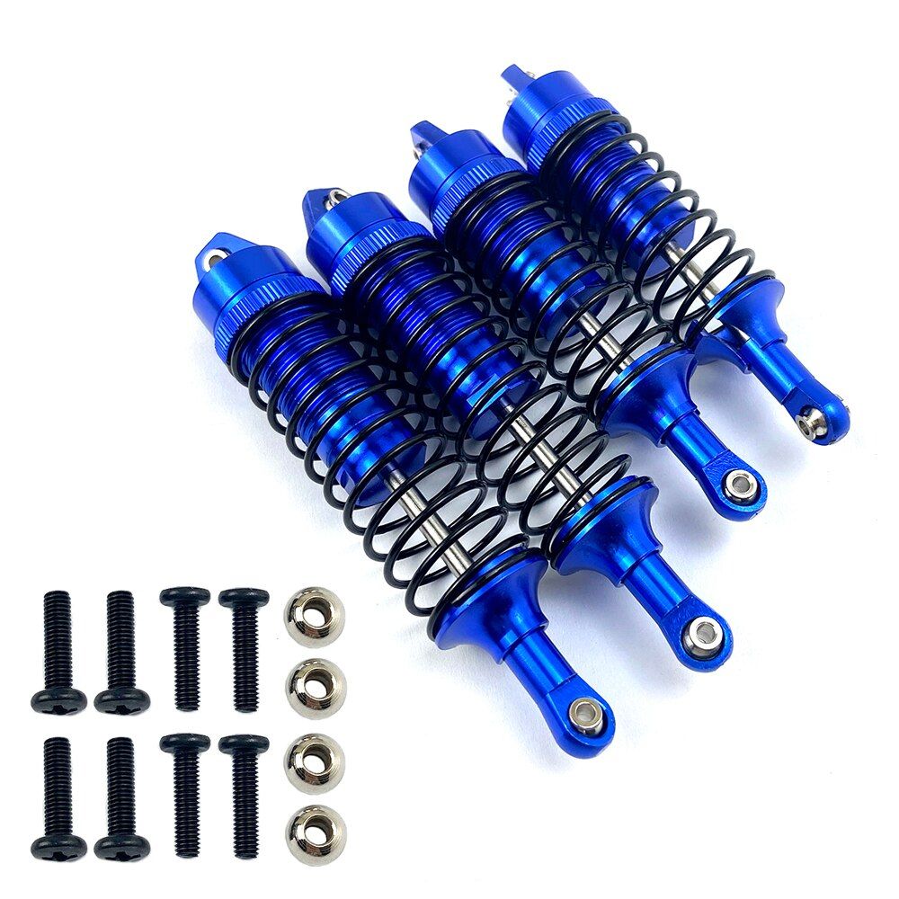 Aluminium Alloy Shock Absorber Assembled Full Metal Big Bore Shocks Front & Rear for Traxxas 1/10 Slash 4x4 RC Car Truck Parts