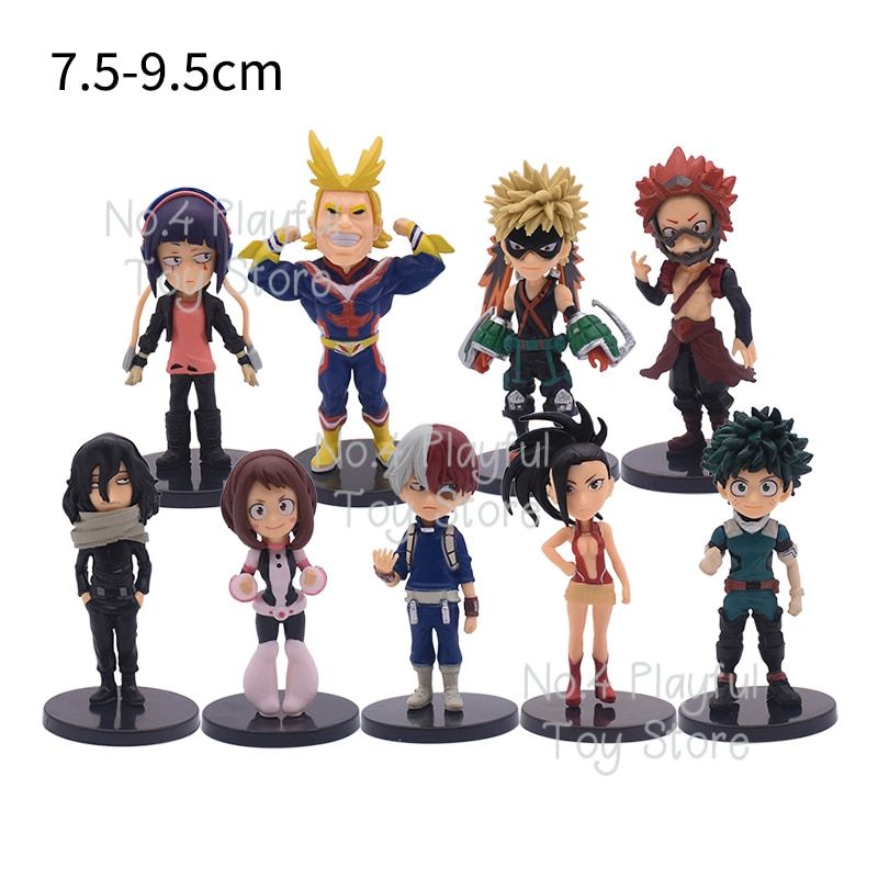 5pcs/set My Hero Academia Figure Toy Midoriya Izuku bakugo katsuki Todoroki Shoto Iida Tenya PVC Figures Toys 10cm