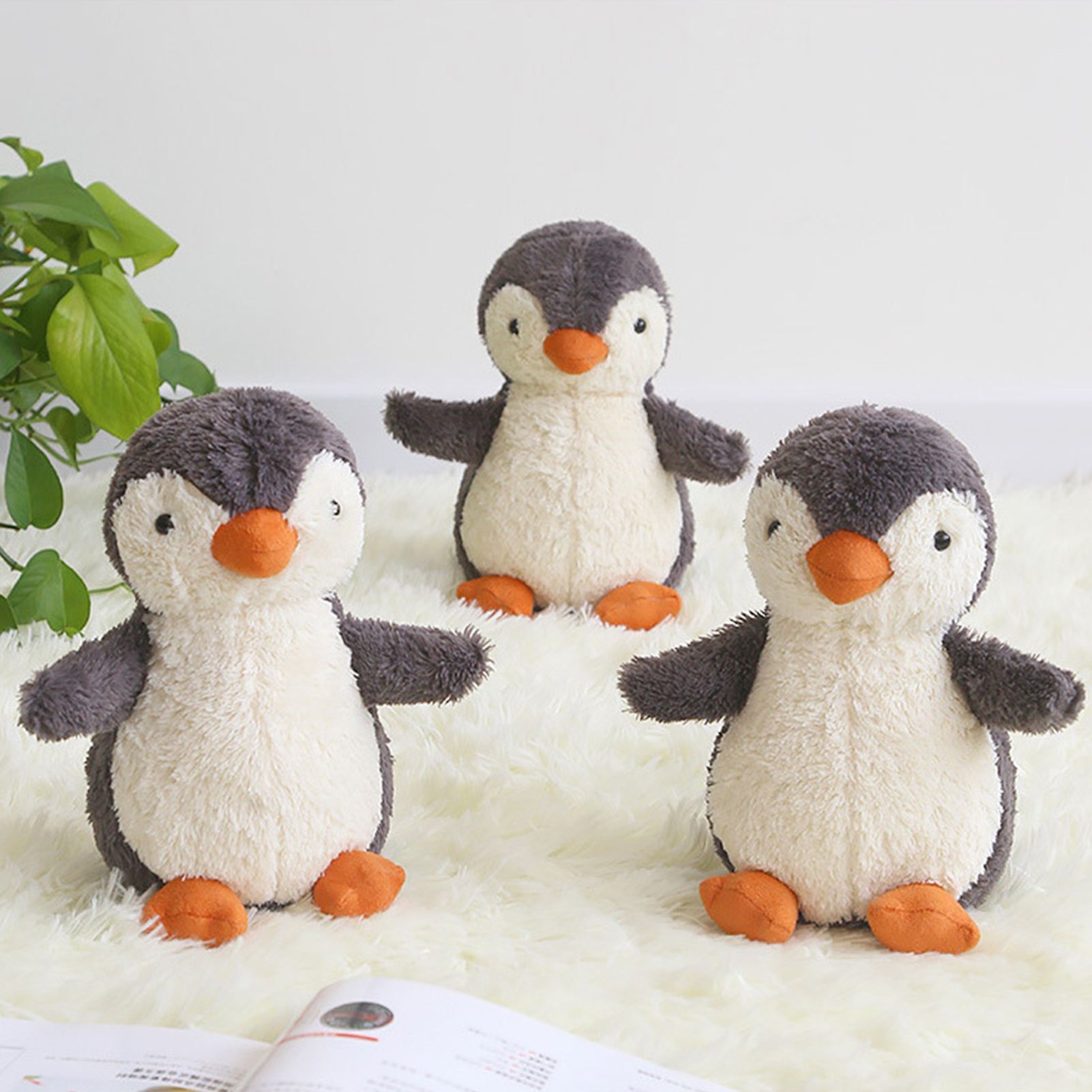 Smooth Surface Penguin Stuffed Doll Granular Sensation Butt Non-deforming Cute Penguin Stuffed Toy for Kids