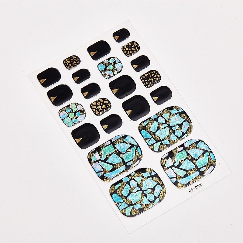 22 Tips/Sheet Self Adhesive Nail Sticker Decals Plain Stickers Designer Nail Decals Nail Strips Nailart Sticker Self Adhesive