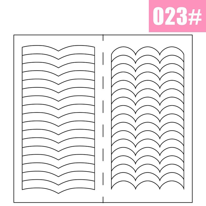 24 Styles Nails Sticker Stencil Tips Guide French Swirls Manicure Nail Art Decals Form Fringe DIY Sencil 3D Styling Beauty Tools