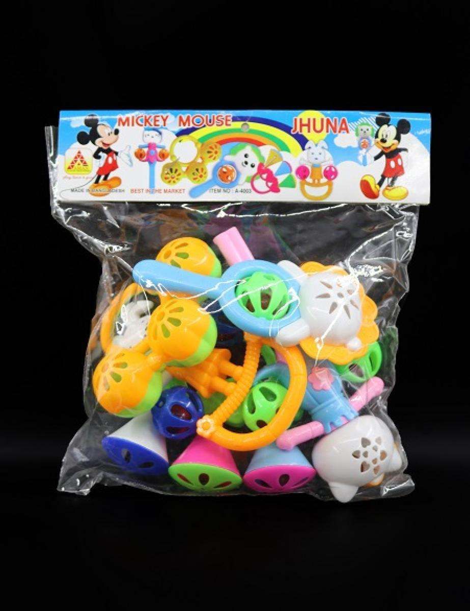 Lovely colourful Shaking Jhunjhuni Toy Set/ Micky Mouse Jhunjhuni Set for New Born Baby/ Baby Sound Toy Set