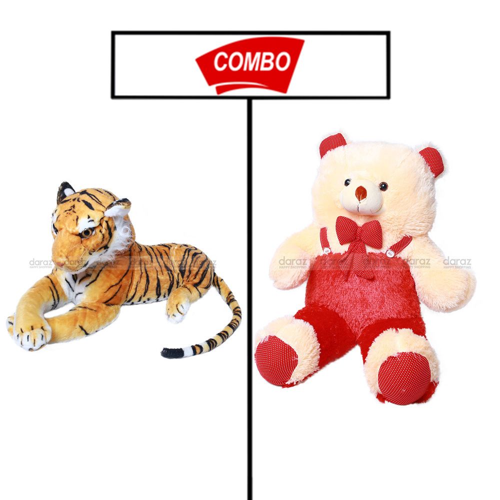 TIGER TEDDY WITH TEDDY BEAR COMBO PACK FOR YOUR KIDS