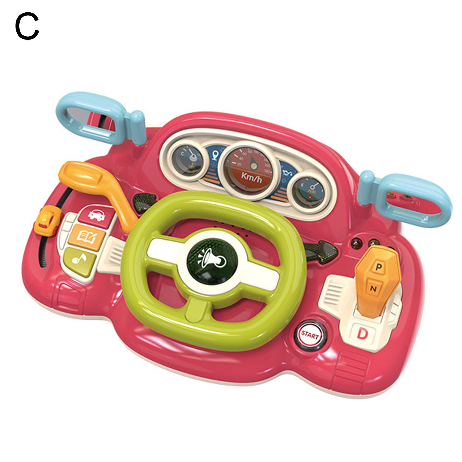 Steering Wheel Toy Easily Rotate Anti-slip Pad Plastic Multifunctional Music Steering Wheel Birthday Gift
