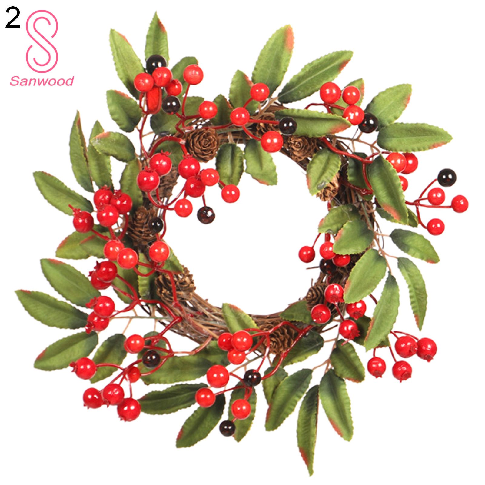 Christmas Ornament Eye-catching Portable Xmas Door Wreaths