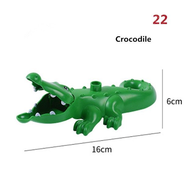 Big Size Duploe Animals Whale Crocodile seal deer Panda Enlightenment Aminal Toys For Children Kids Compatible Duploed
