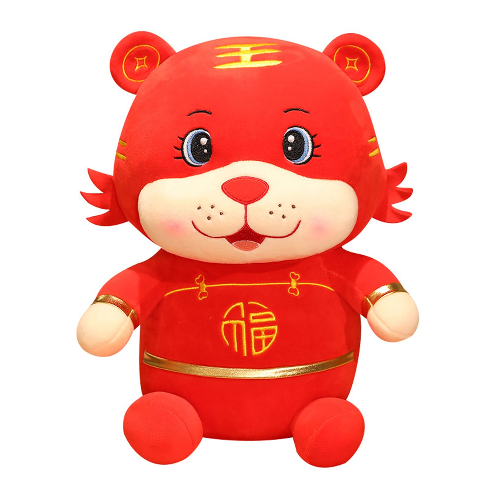Childrenworld New Year Tiger Toy Festive New Year Decoration Gift Red Tiger Stuffed Toy