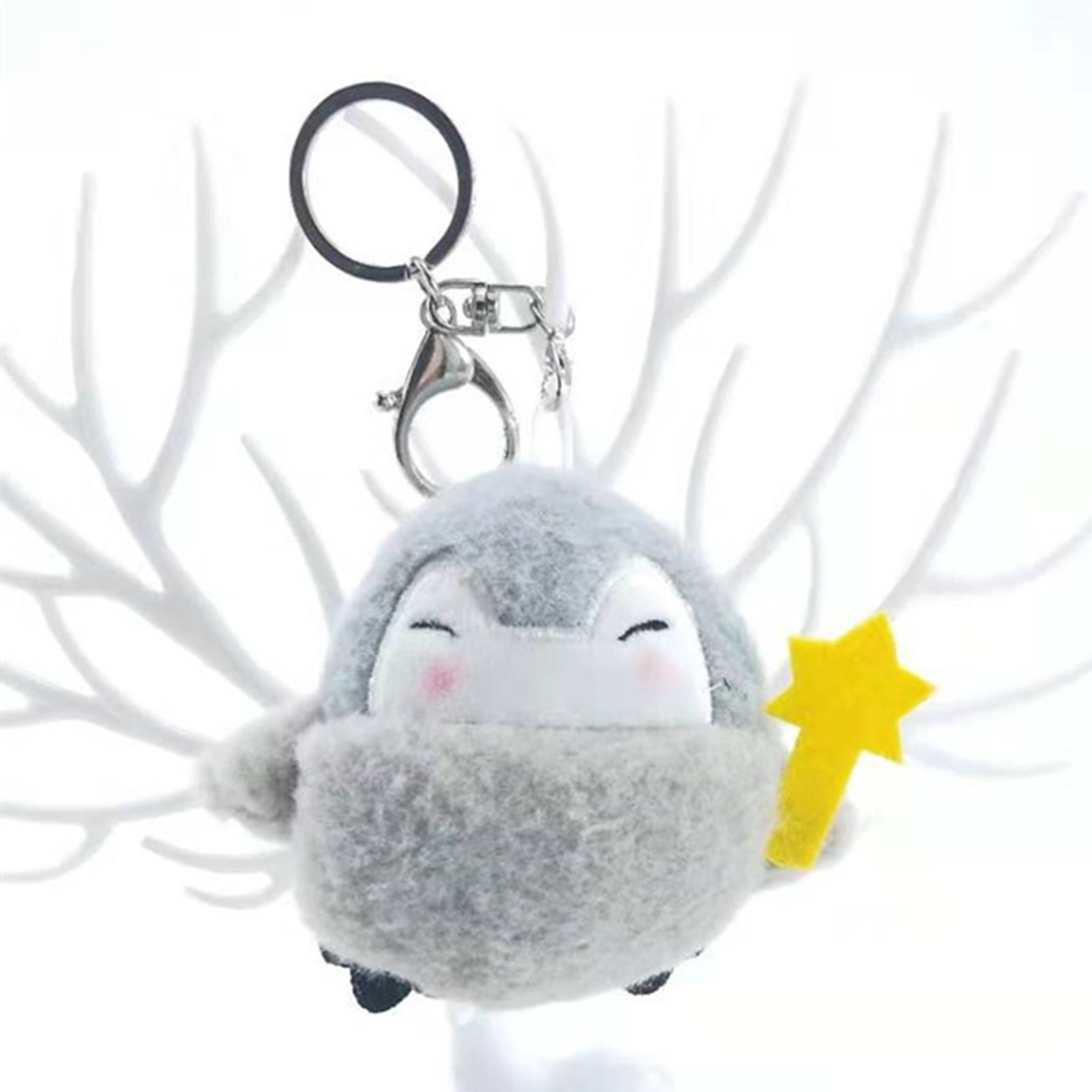Greenhome Cartoon Penguin Penguin Plush Toy Comfortable Eye-catching Hanging Penguin Doll Keychain Kids Gifts for Schoolbag