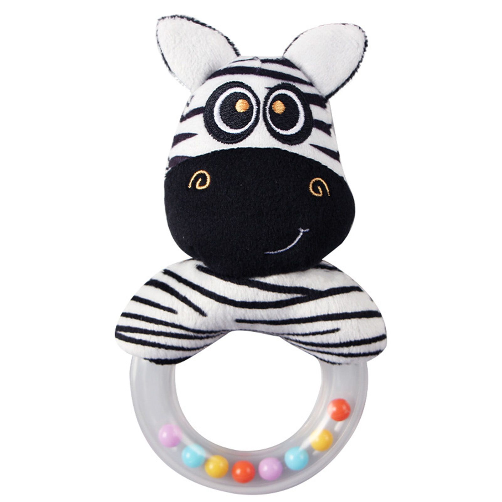 Sensory Toy Cartoon Shape Infant Plush Sensory Rattle Bells Toy