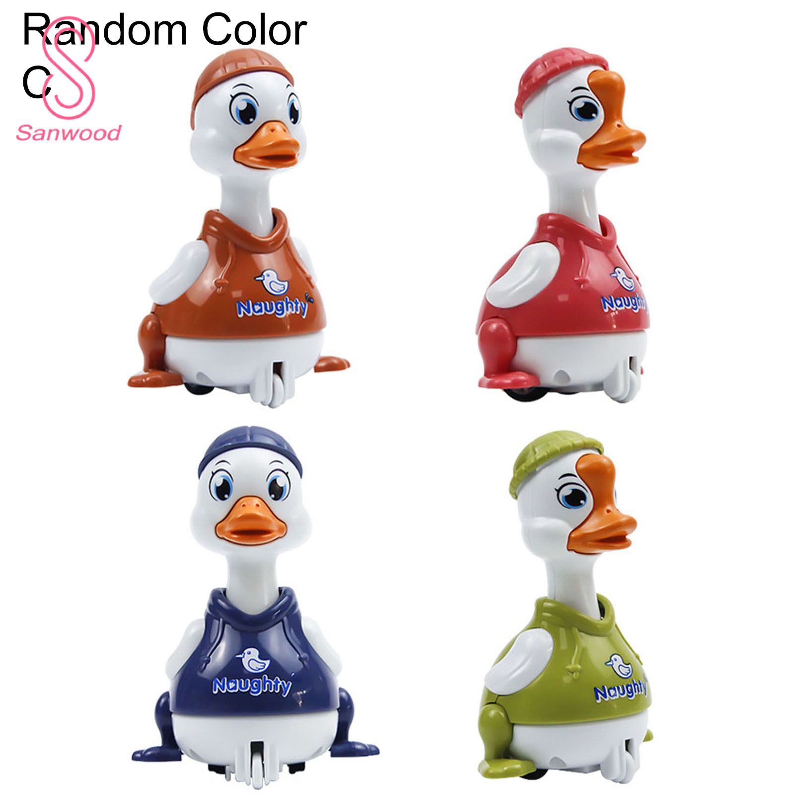 Duck Toy Eye-catching Inertial Sliding Pressing Ejection Pig Toy