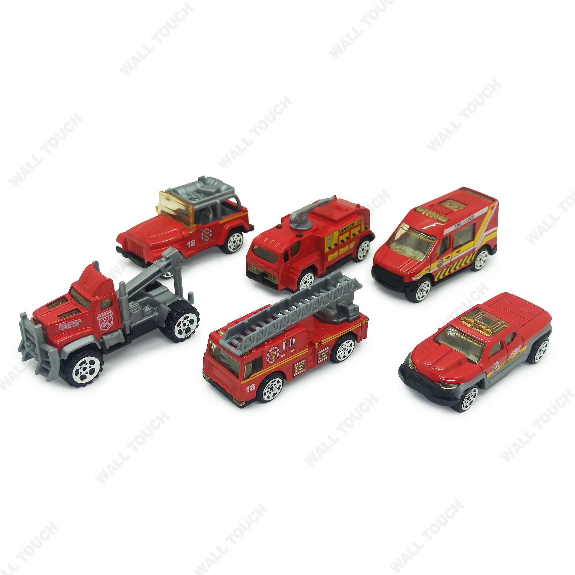 Alloy engineering small car model set -Multicolor car(6pcs)