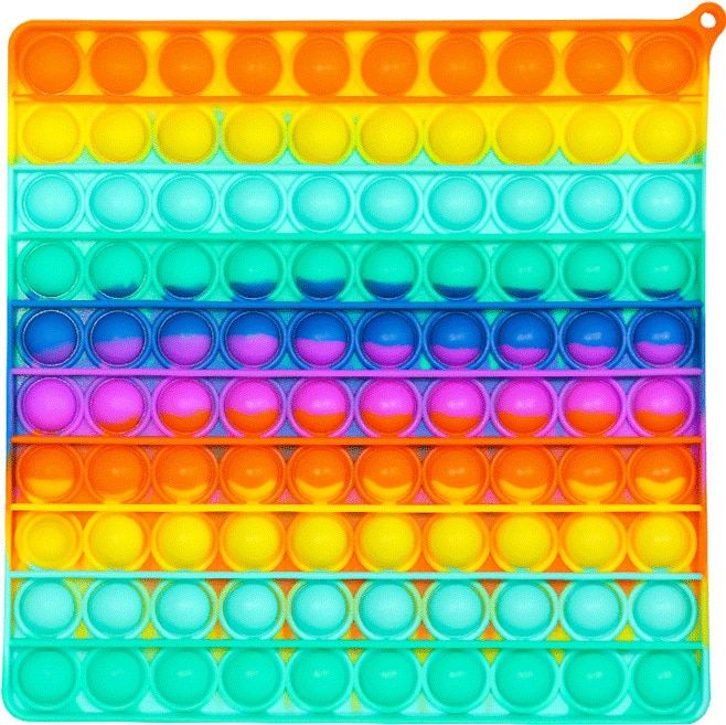 BIG SIZE Fidget Toys Rainbow Square Antistress Toy Push Bubble Figet Sensory Squishy Jouet Pour Autiste Adult Kids Gift msxf