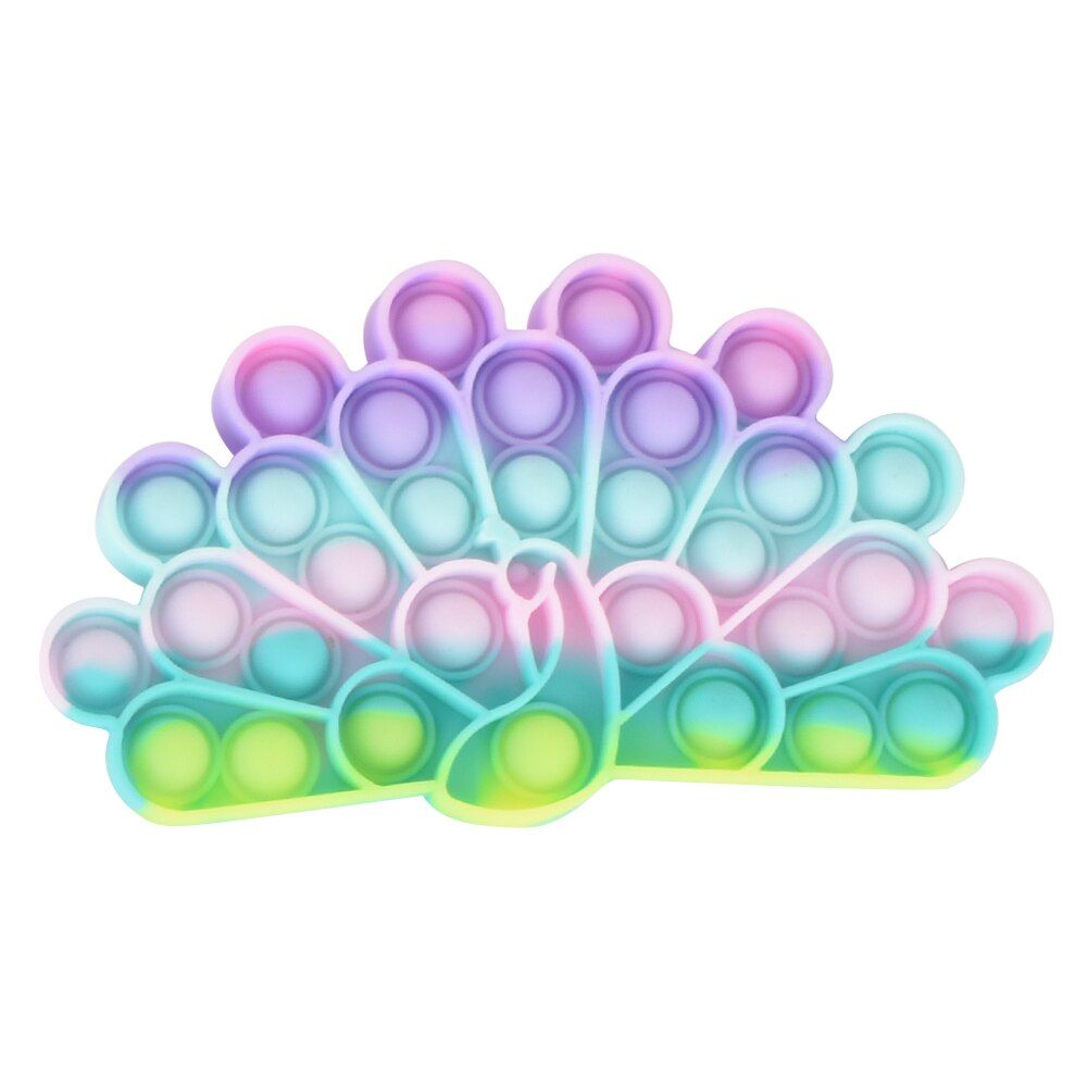 Ice Cream Autism Fidget Toys Push Bubble Sensory Toy Simple Dimple Puzzle Toys Rainbow Kids  Antistress Toys Dropship New
