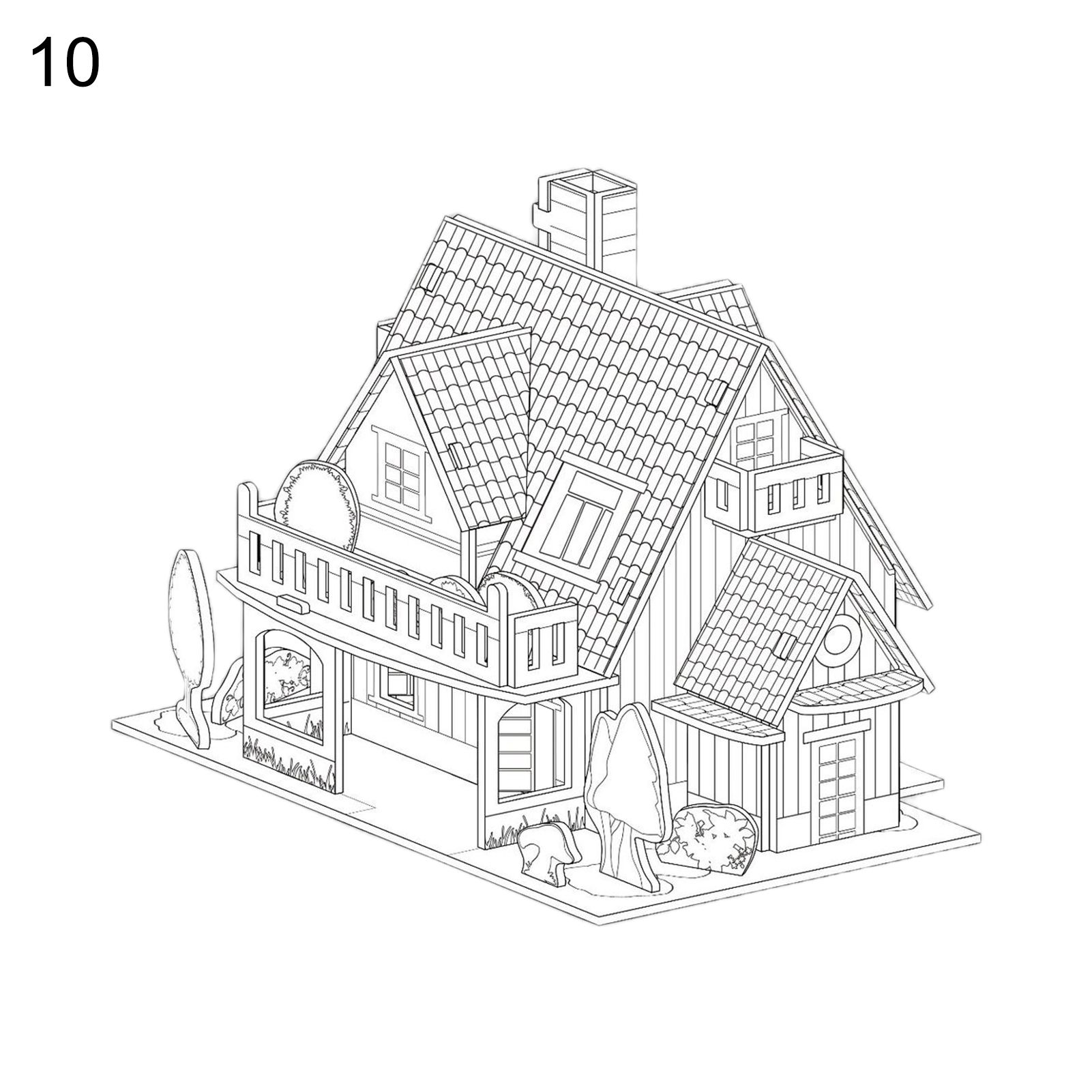 Doodle Puzzle Simulation Parent-children Interaction Portable 3D Coloring Puzzle Toy for Craft