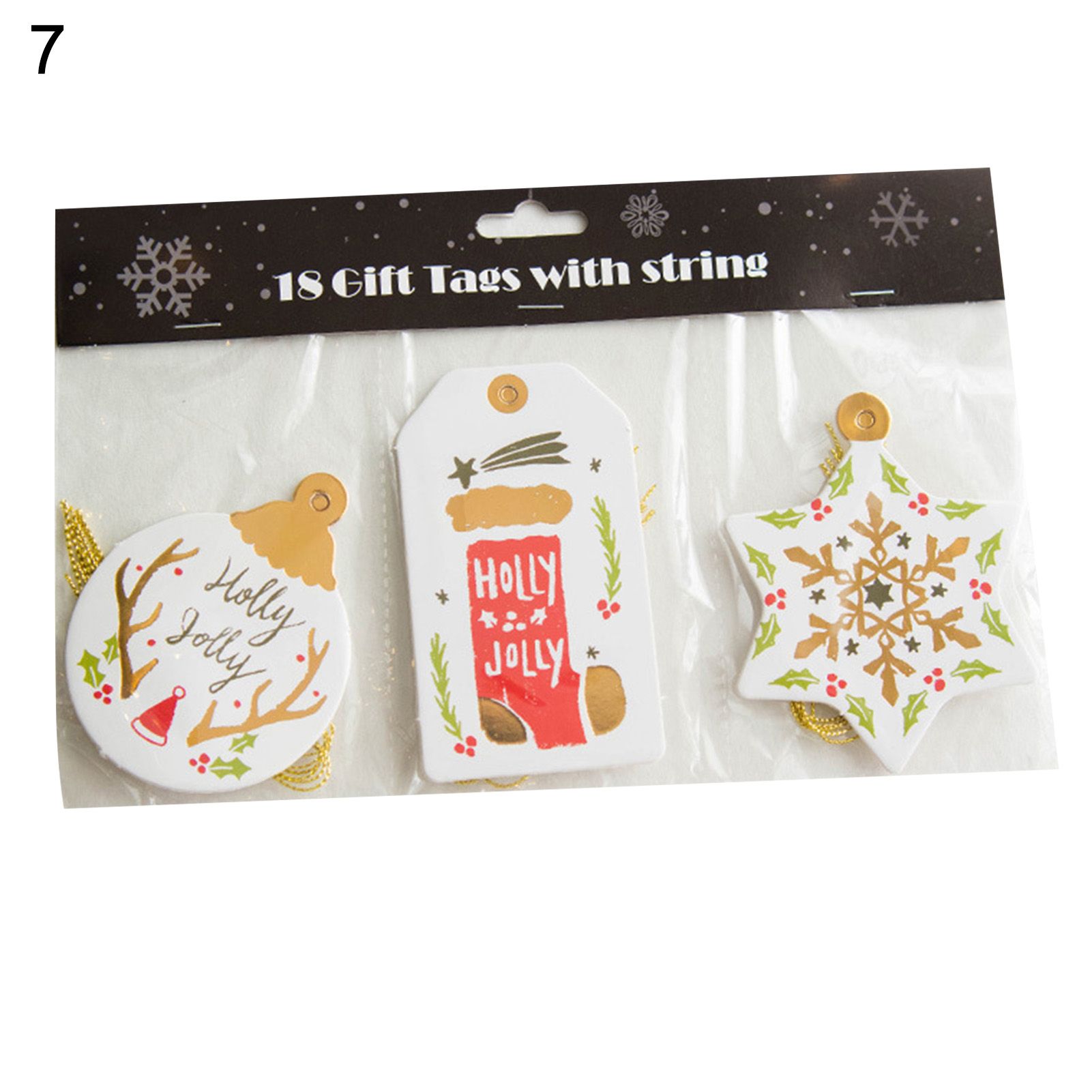 Christmas Paper Labels Wide Application Festival Ambience Hanging Labels