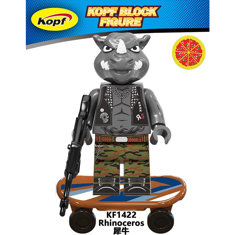 Single Sale Teenage Mutant Ninja Turtles Building Blocks Fierce Beauty Nada Khan Rhinoceros Casey Cole Figures For Children Toys KF6125