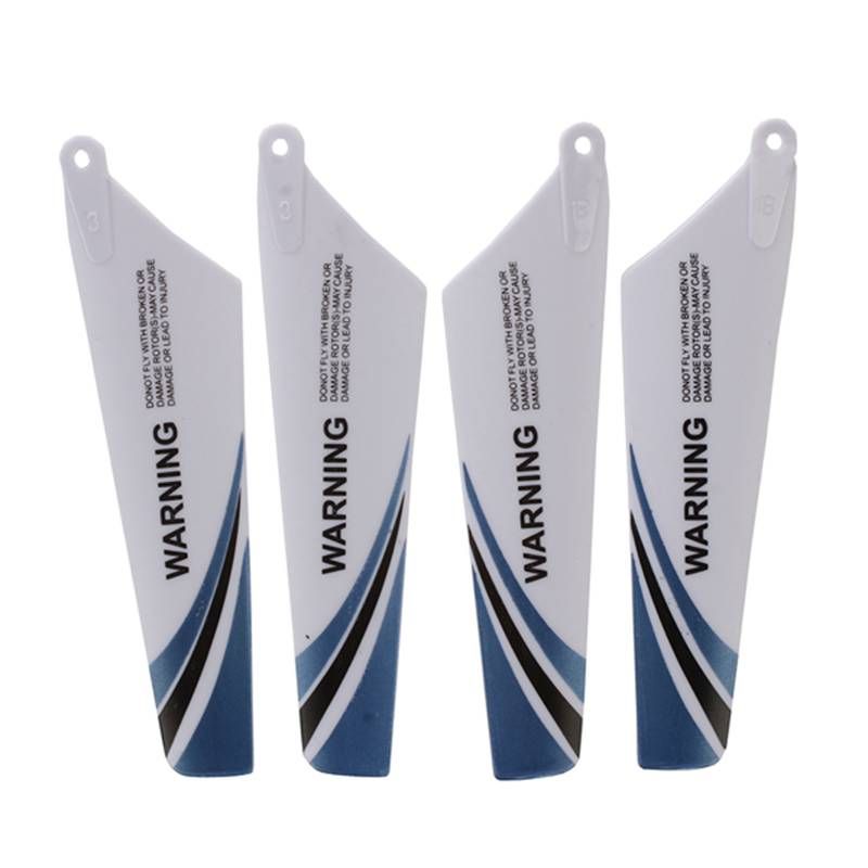 BRADOO-Syma 4pcs spare blades for helicopter rotor rc S107, Blue