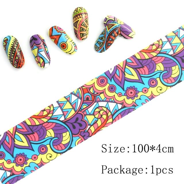 10 PC Nail Foil Transfer Gear Retro Nail Stickers Design Holographic Nail Decoration Tools Decal for Nail Art Decal Gel Slider