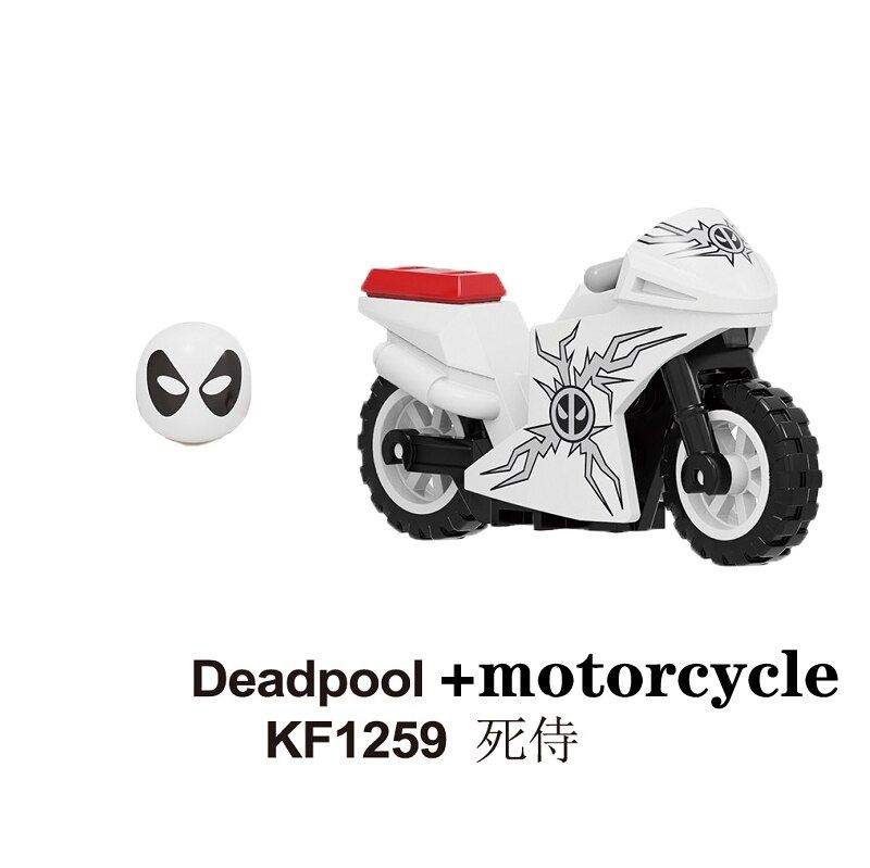 Heroes Building Block Red Hood Ghost Rider With Motorcycle Bricks Figures For Children Model Toys Head KF6100 KF6120