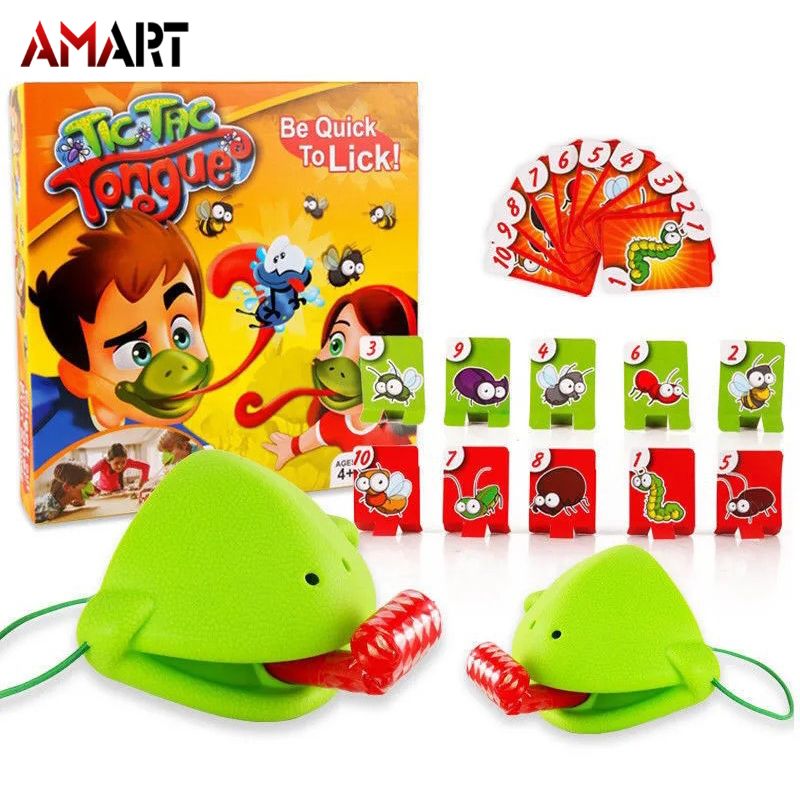 Tic Tac Tongue Game Toy Set for Kids Family Board Games Christmas Birthday Gifts